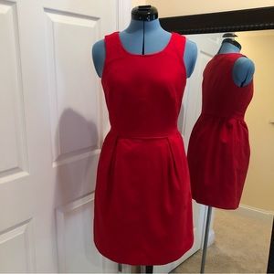 J. CREW Red Wool Sleeveless Dress